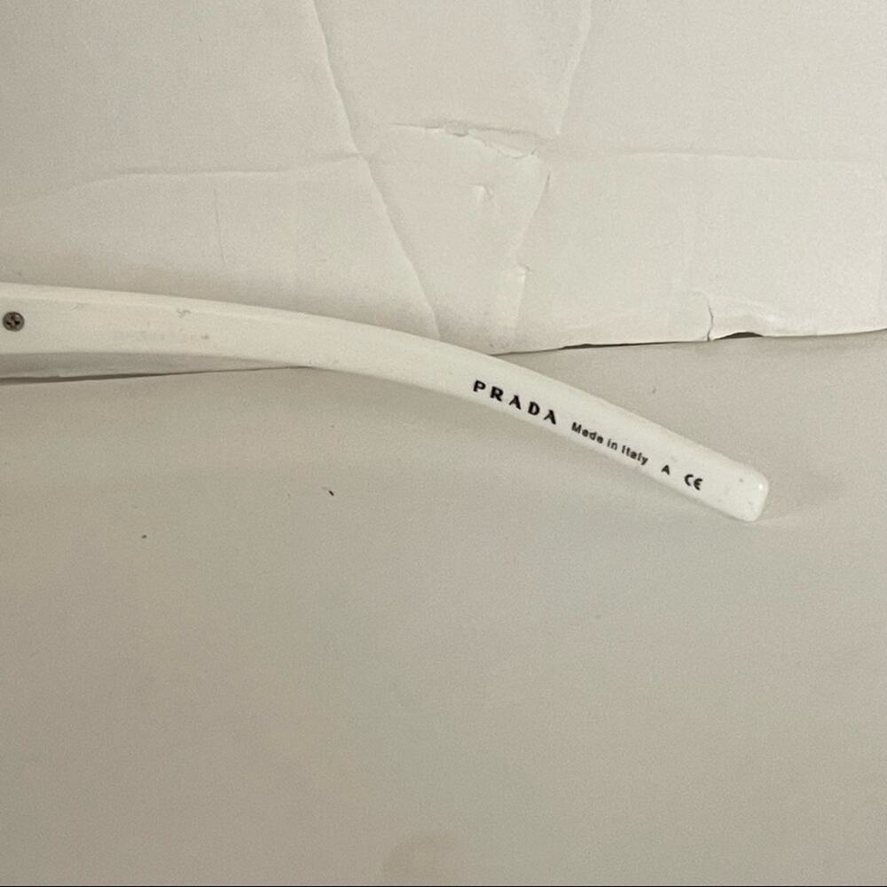 Prada Sunglasses SPR 69V Sporty White Shield Wrap - Picture 4 of 6